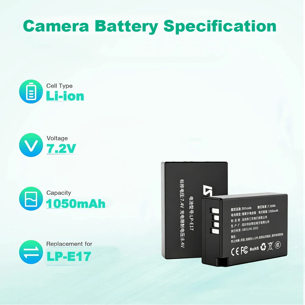 LP-E17 Battery for Canon Camer - đánh giá và giá Canon Camera Eos R8