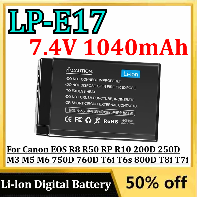 7.4V 1040mAh LP-E17 Li-lon Dig - đánh giá và giá Canon Camera Eos R8
